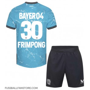 Bayer Leverkusen Jeremie Frimpong #30 Replik 3rd trikot Kinder 2023-24 Kurzarm (+ Kurze Hosen)